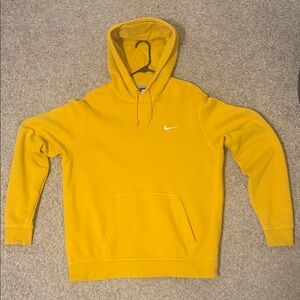 Nike Men's Mustard Yellow Hoodie